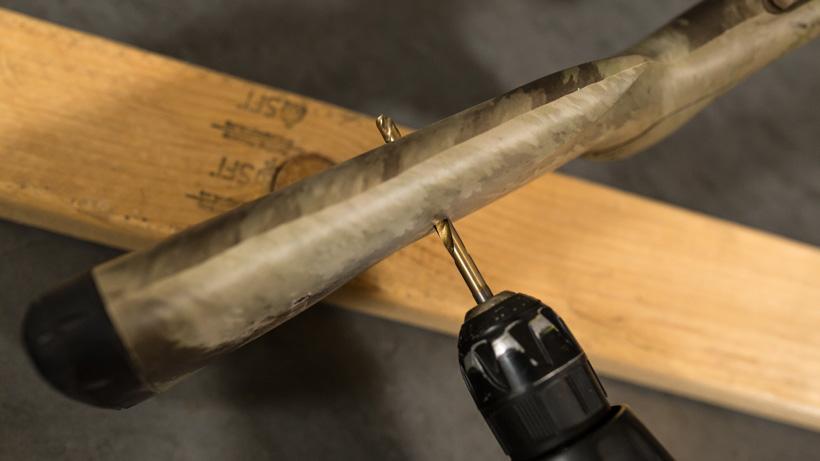 Top view drilling rifle stock