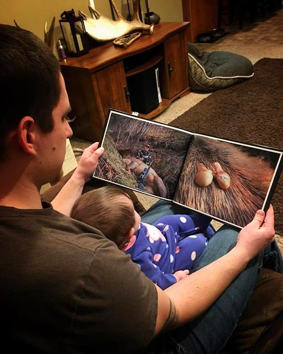 Reliving past hunts with family