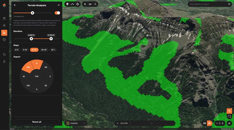 Using GOHUNT's Terrain Analysis tool to find more areas that hold elk - 0