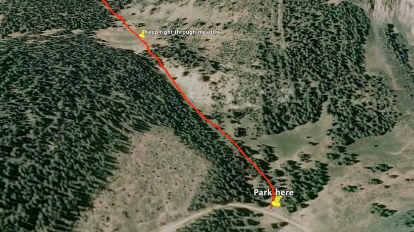 Marking your hiking path for hunting in google earth