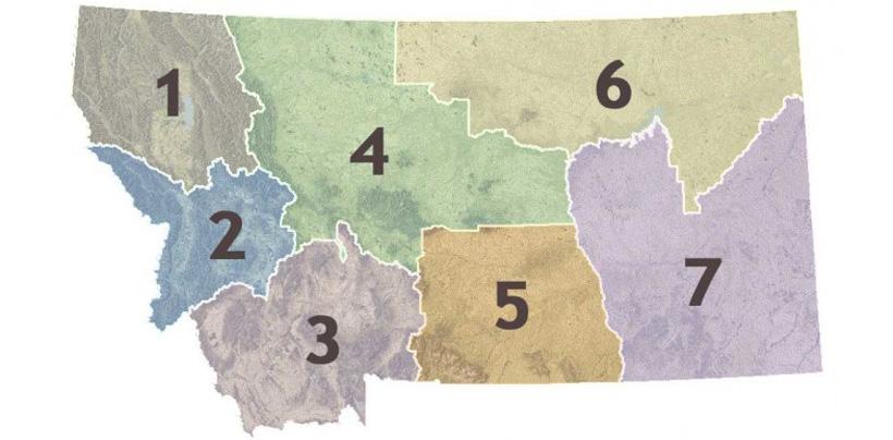 Montana's hunting region map