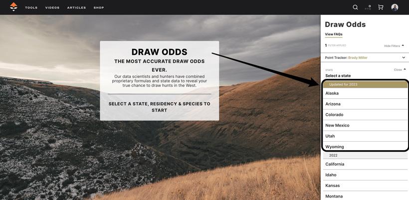 States with updated draw odds on insider