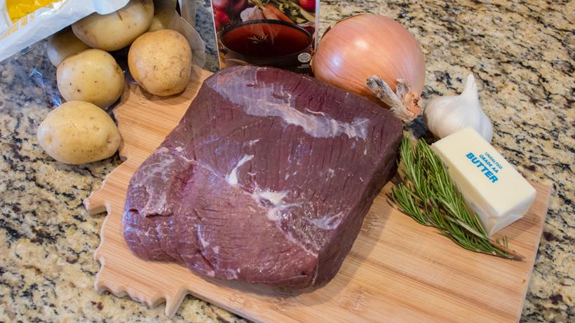 Garlic and herb buttered elk roast recipe - 0