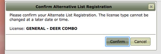 2017 montana combination license alternate list confirmation