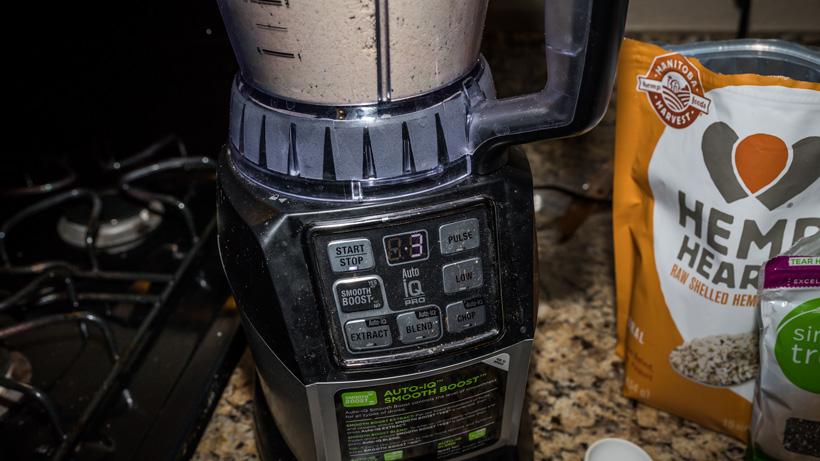 Blending high calorie backcountry breakfast