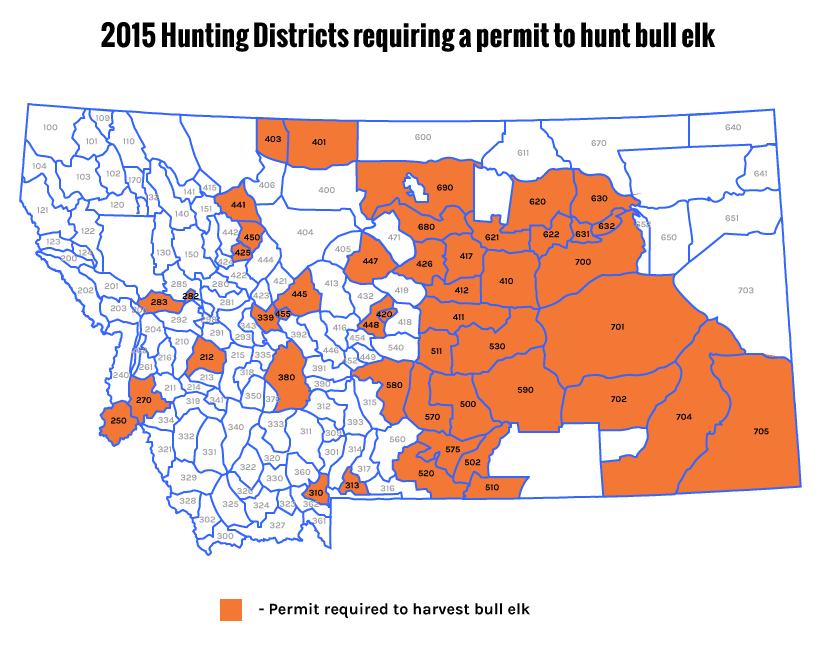 Montana elk permit areas