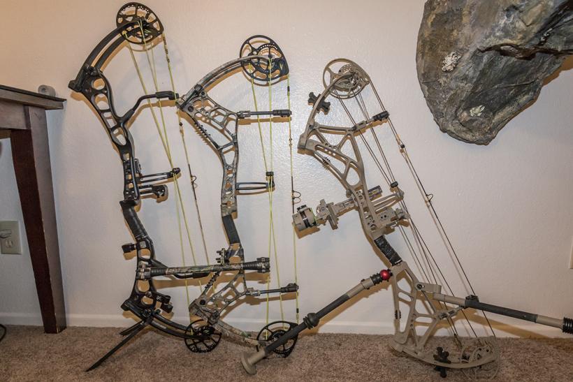 Black camouflage or stealth bow