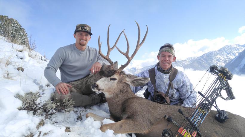Zach davis and martin with a utah extended archery mule deer