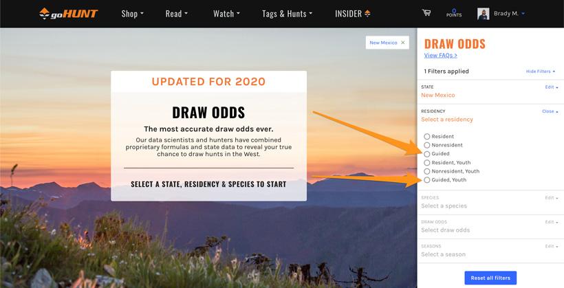 New mexico guided draw odds on gohunt