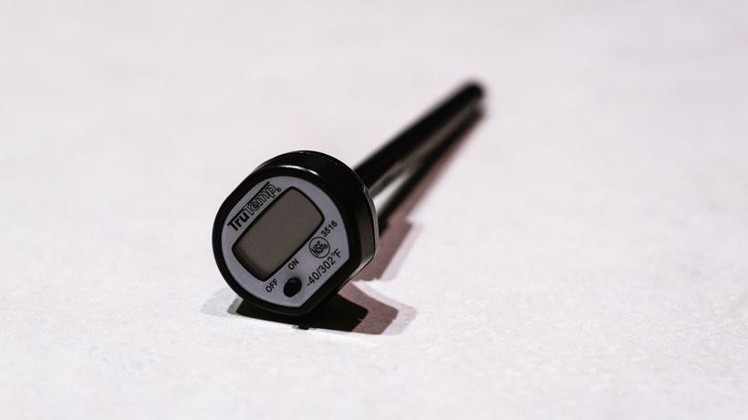 Temperature gauge when cooking black bear meat