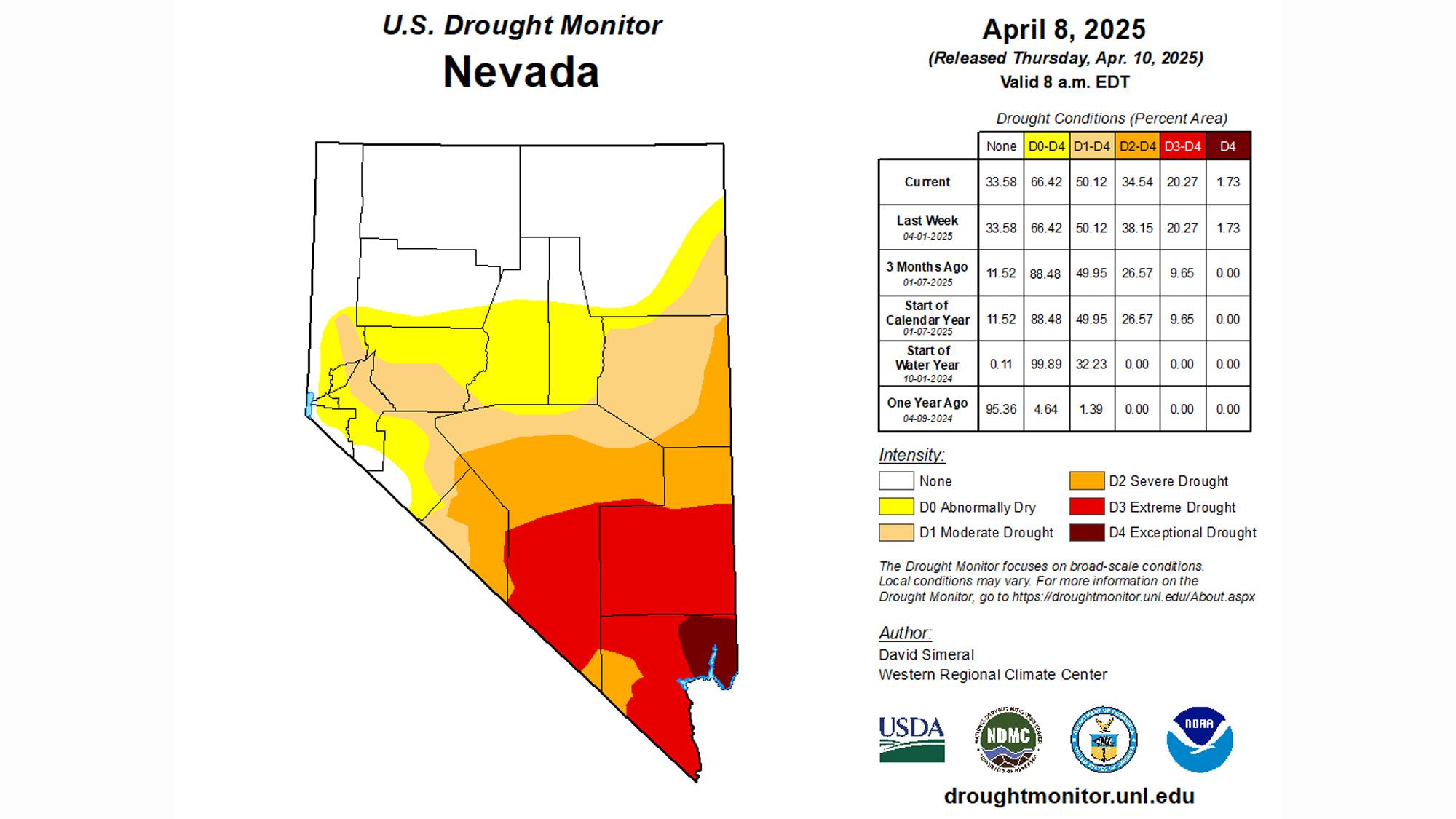 2025 early April 2025 drought status map