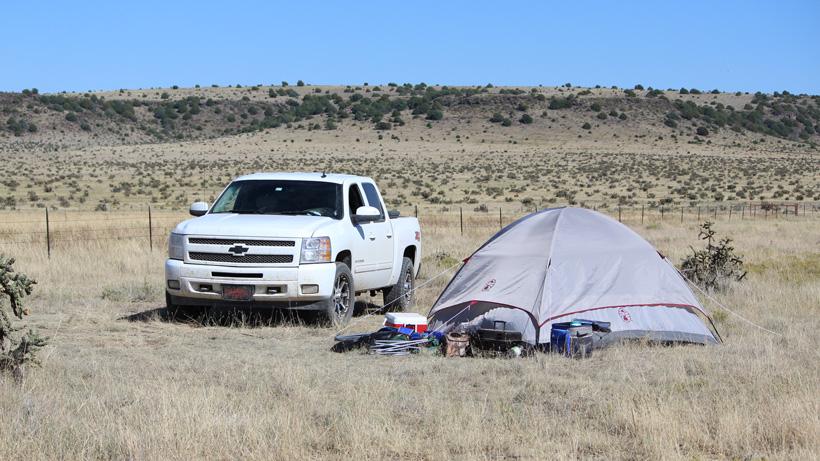 Colorado antelope hunting camp