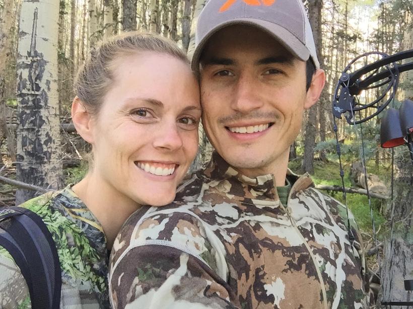 Stefan wilson bowhunting elk with his wife