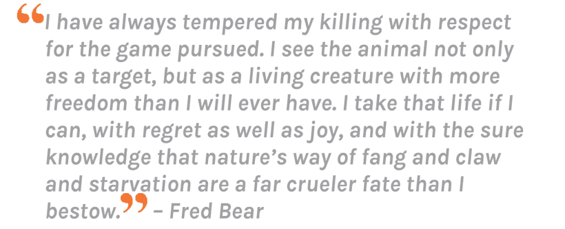 Fred Bear article quote