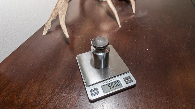 A scale with a calibration weight is essential for mountain hunting gear lists