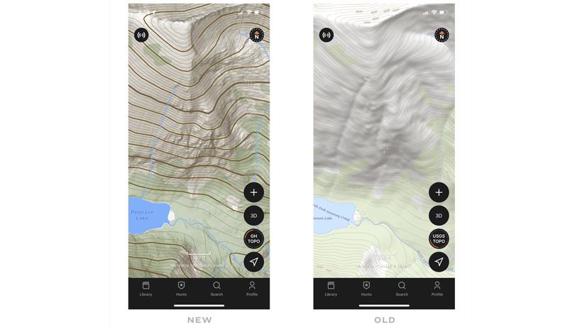 Gohunt topographical map custom hill shading