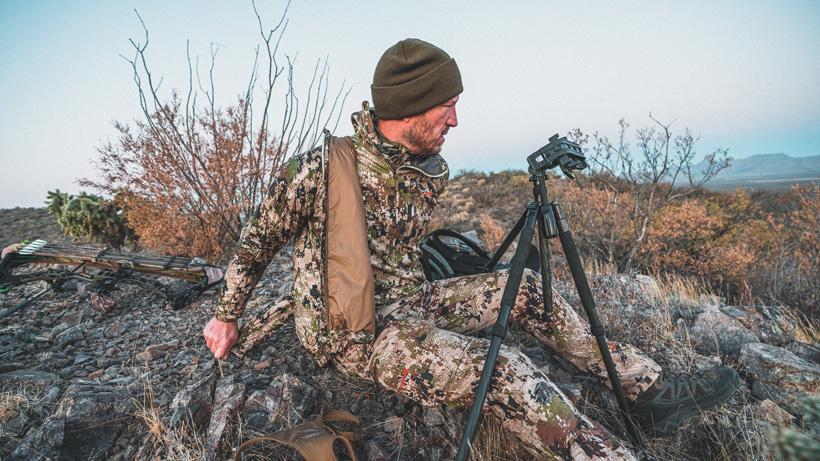 Trail kreitzer wearing the sitka kelvin aerolite jacket