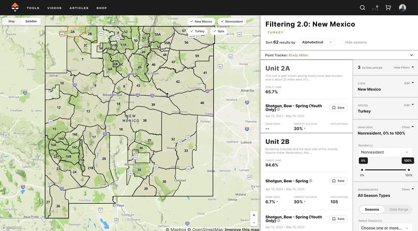 New mexico turkey and javelina on filtering