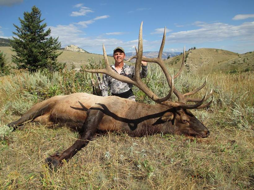 Ron niziolek with a bull elk
