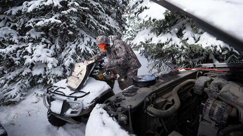 Brady broke down truck winter