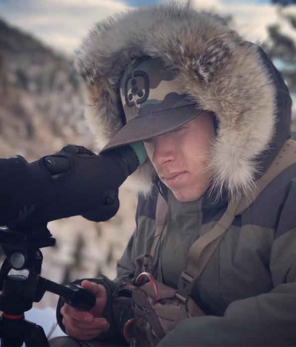 Glassing for mule deer on the extended utah hunt