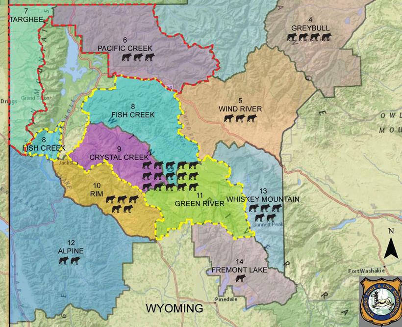 Wyoming wolf season map