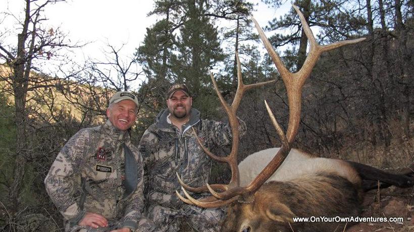 Randy newberg and lee havemeier with an arizona bull elk