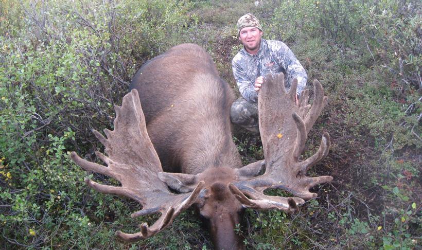Ben lindgren with his alaska bull moose