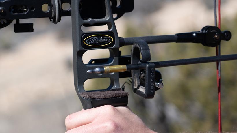 Closeup photo of a hamskea arrow rest