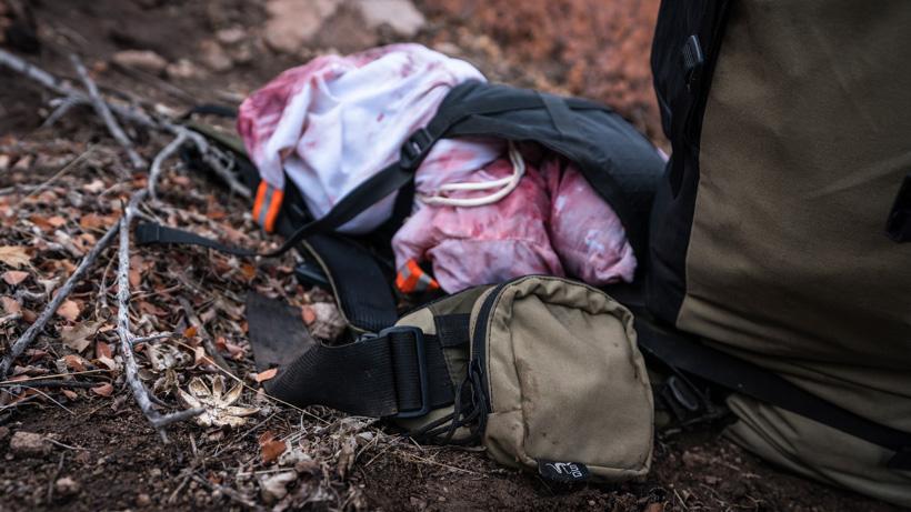 Packing meat with stone glacier backpack