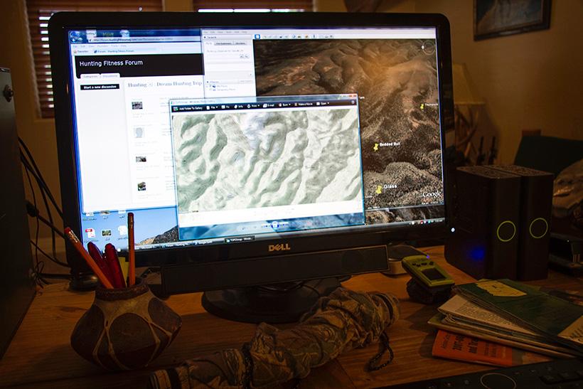 Scouting for elk from the computer