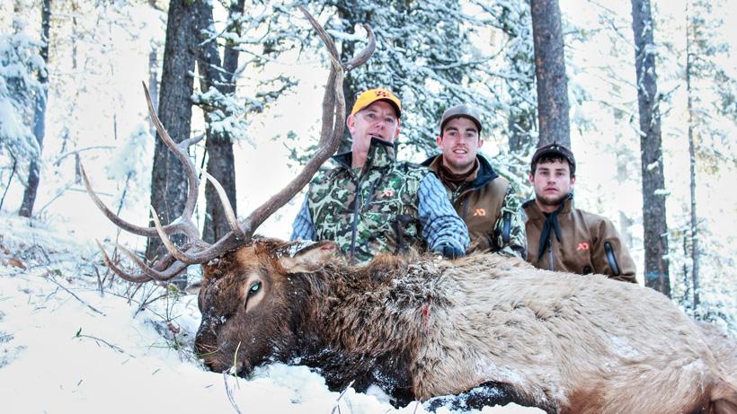 Danny johnstons montana elk with his two sons
