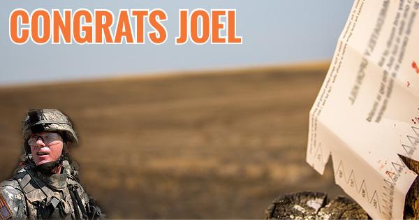 Congratulations Joel Kane - 4 Weeks 4 Tags Winner - 1