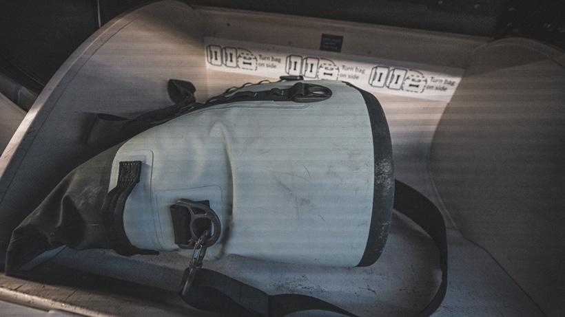 Yeti hopper m30 in airline overhead bin