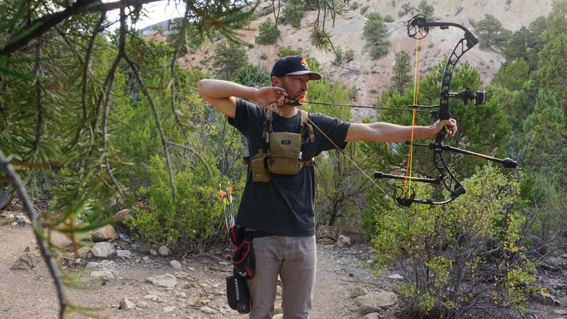 Trail Kreitzer at full draw