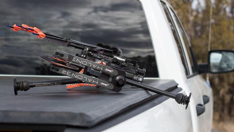 Archery practice at trailhead