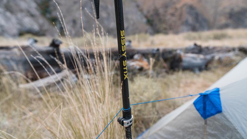 Sissy stix trekking pole and Stone Glacier shelter