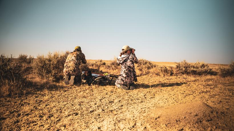 Trail jill glassing for antelope