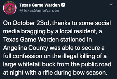 Social media leads Texas game wardens to a poacher - 0