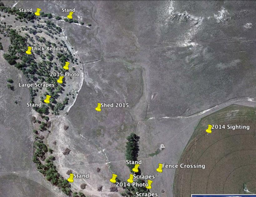 Symmetrical ten buck locations on google earth