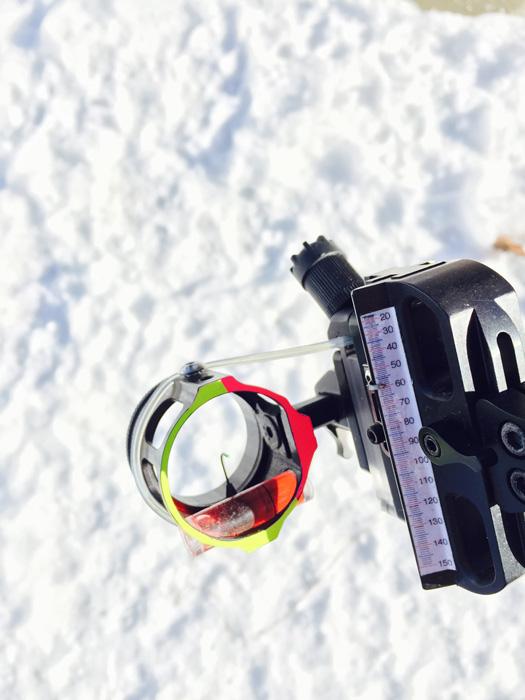 Slider sight adjusted for 60 yard shot