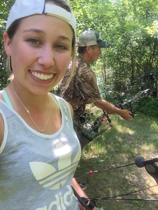 Practicing archery for upcoming elk hunt