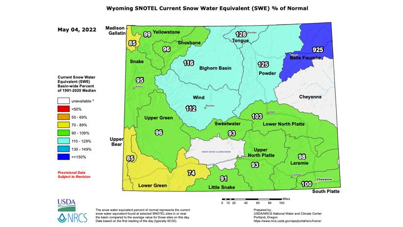 Wyoming snowpack 2022