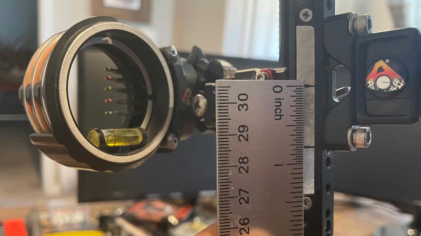 Measuring sight bar marks