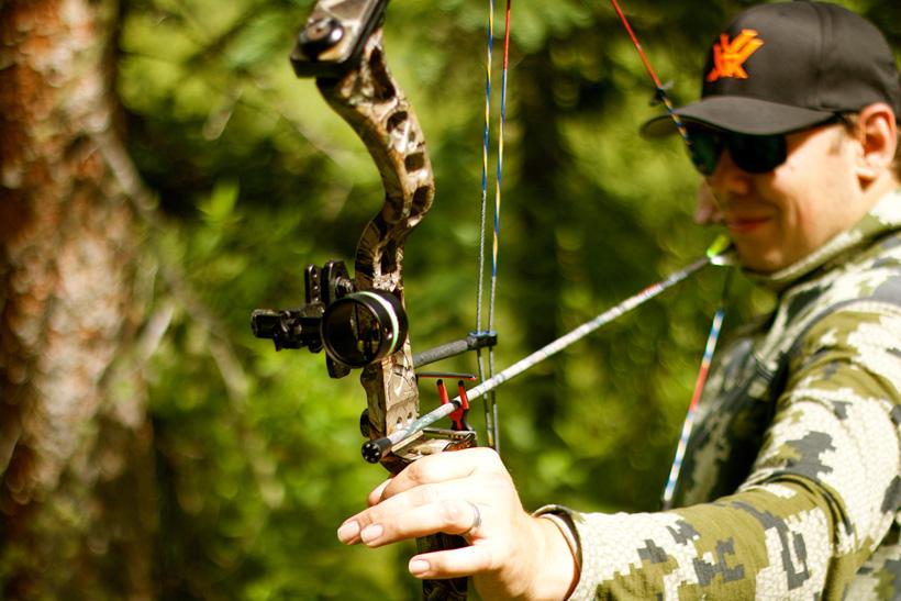 Full draw with bludgeon tip for practice while hunting