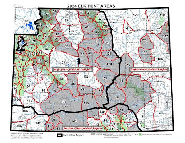 2024 Wyoming nonresident elk hunting regions