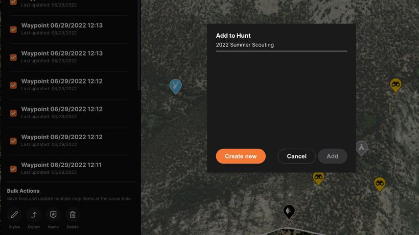 New hunt folder name