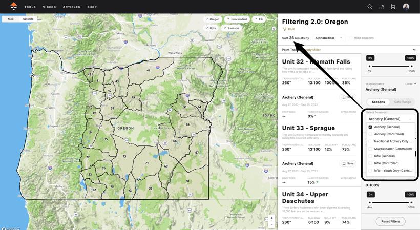Narrow down hunt unit research on gohunt filtering