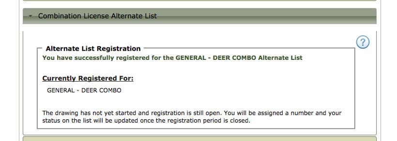 2018 montana combination license alternate list successful application