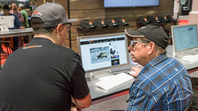 Gohunt both at rocky mountain elk foundation trade show closeup